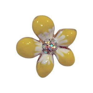 Betsey Johnson Y2K VINTAGE Secret Garden Yellow Flower Earrings